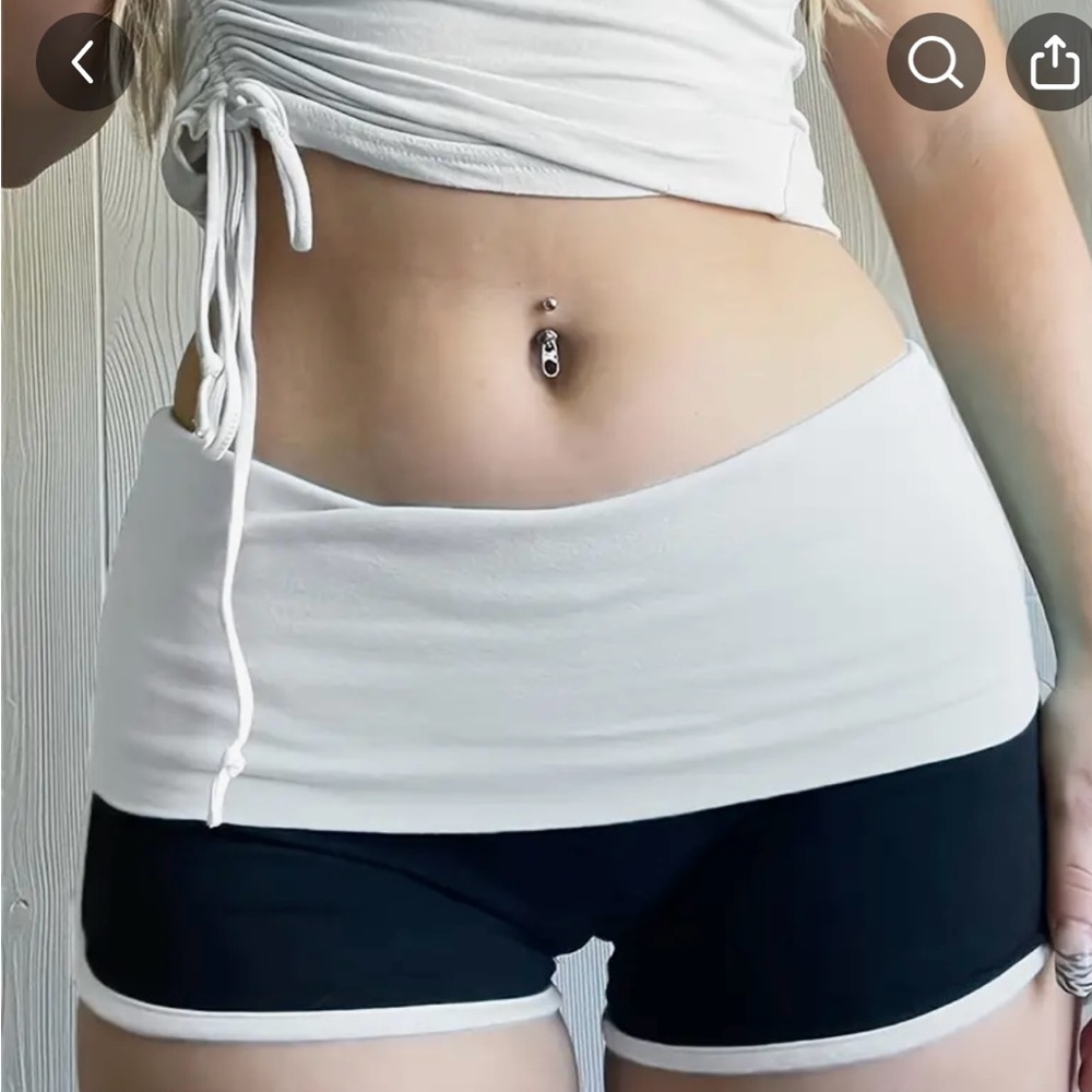 Color Block Slim Shorts, Casual Simple Shorts For Summer,